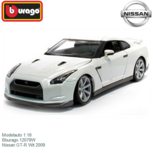 Modelauto 1:18 | Bburago 12079W | Nissan GT-R Wit 2009 Modelauto 1:18 | Bburago 12079W | Nissan GT-R Wit 2009