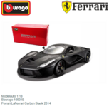 Modelauto 1:18 | Bburago 16901B | Ferrari LaFerrari Carbon Black 2014 Modelauto 1:18 | Bburago 16901B | Ferrari LaFerrari Carbon Black 2014