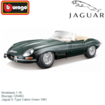 Modelauto 1:18 | Bburago 12046G | Jaguar E-Type Cabrio Green 1961 Modelauto 1:18 | Bburago 12046G | Jaguar E-Type Cabrio Green 1961