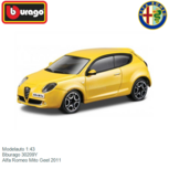 Modelauto 1:43 | Bburago 30209Y | Alfa Romeo Mito Geel 2011 Modelauto 1:43 | Bburago 30209Y | Alfa Romeo Mito Geel 2011