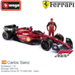 Modelauto 1:18 | Bburago 16811SA | Scuderia Ferrari SF-75 2022 #55 - Carlos Sainz Modelauto 1:18 | Bburago 16811SA | Scuderia Ferrari SF-75 2022 #55 - Carlos Sainz