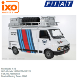 Modelauto 1:18 | IXO-Models 18RMC084XE.20 | Fiat 242 Assistance | Martini Racing Team 1986 Modelauto 1:18 | IXO-Models 18RMC084XE.20 | Fiat 242 Assistance | Martini Racing Team 1986