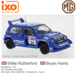Modelauto 1:43 | IXO-Models RAC362B | MG Metro 6R4 1986 #35 - Rutherford - Harris Modelauto 1:43 | IXO-Models RAC362B | MG Metro 6R4 1986 #35 - Rutherford - Harris