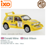 Modelauto 1:43 | IXO-Models RAC362 | MG Metro 6R4 1991 #1 - Donald Milne Modelauto 1:43 | IXO-Models RAC362 | MG Metro 6R4 1991 #1 - Donald Milne