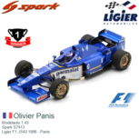 Modelauto 1:43 | Spark S7413 | Ligier F1 JS43 1996 Modelauto 1:43 | Spark S7413 | Ligier F1 JS43 1996