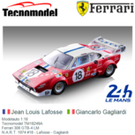 Modelauto 1:18 | Tecnomodel TM18249A | Ferrari 308 GTB-4 LM | N.A.R.T. 1974 #18 - Lafosse - Gagliardi Modelauto 1:18 | Tecnomodel TM18249A | Ferrari 308 GTB-4 LM | N.A.R.T. 1974 #18 - Lafosse - Gagliardi