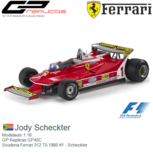 Modelauto 1:18 | GP Replicas GP45C | Scuderia Ferrari 312 T5 1980 #1 - Scheckter Modelauto 1:18 | GP Replicas GP45C | Scuderia Ferrari 312 T5 1980 #1 - Scheckter