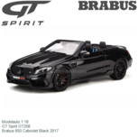 Modelauto 1:18 | GT Spirit GT206 | Brabus 650 Cabriolet Black 2017 Modelauto 1:18 | GT Spirit GT206 | Brabus 650 Cabriolet Black 2017