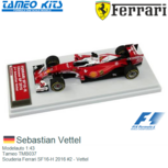 Modelauto 1:43 | Tameo TMB037 | Ferrari SF16-H Scuderia Ferrari 2016 #2 Modelauto 1:43 | Tameo TMB037 | Ferrari SF16-H Scuderia Ferrari 2016 #2