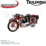 Motorfiets 1:12 | Minichamps 122133700 | Triumph Speed Twin Rood 1939 Motorfiets 1:12 | Minichamps 122133700 | Triumph Speed Twin Rood 1939
