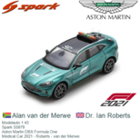 Modelauto 1:43 | Spark S5879 | Aston Martin DBX Formula One | Medical Car 2021 - Roberts - van der Merwe Modelauto 1:43 | Spark S5879 | Aston Martin DBX Formula One | Medical Car 2021 - Roberts - van der Merwe