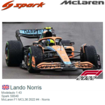 Modelauto 1:43 | Spark S8540 | McLaren F1 MCL36 2022 #4 - Norris Modelauto 1:43 | Spark S8540 | McLaren F1 MCL36 2022 #4 - Norris