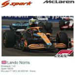 Modelauto 1:43 | Spark S8535 | McLaren F1 MCL36 2022 #4 - Norris Modelauto 1:43 | Spark S8535 | McLaren F1 MCL36 2022 #4 - Norris