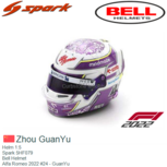 Helm 1:5 | Spark 5HF079 | Bell Helmet | Alfa Romeo 2022 #24 - GuanYu Helm 1:5 | Spark 5HF079 | Bell Helmet | Alfa Romeo 2022 #24 - GuanYu