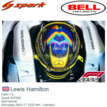 Helm 1:5 | Spark 5HF082 | Bell Helmet | Mercedes AMG F1 2022 #44 - Hamilton Helm 1:5 | Spark 5HF082 | Bell Helmet | Mercedes AMG F1 2022 #44 - Hamilton