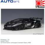 Modelauto 1:18 | Autoart 79244 | LB Performance Lamborghini Avantador Black LWBK Modelauto 1:18 | Autoart 79244 | LB Performance Lamborghini Avantador Black LWBK