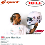 Helm 1:5 | Spark 5HF081 | Bell Helmet | Mercedes AMG F1 2022 #44 - Hamilton Helm 1:5 | Spark 5HF081 | Bell Helmet | Mercedes AMG F1 2022 #44 - Hamilton