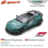 Modelauto 1:43 | Spark S5876 | Aston Martin Vantage Formula One Safety Car 2022 - Mayländer Modelauto 1:43 | Spark S5876 | Aston Martin Vantage Formula One Safety Car 2022 - Mayländer