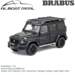 Modelauto 1:18 | Almost Real ALM860501 | Brabus 800 Widestar (G63) Obsidian Black 2020 Modelauto 1:18 | Almost Real ALM860501 | Brabus 800 Widestar (G63) Obsidian Black 2020