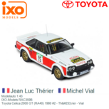 Modelauto 1:43 | IXO-Models RAC359B | Toyota Celica 2000 GT (RA40) 1980 #2 - Jean Luc Thérier Modelauto 1:43 | IXO-Models RAC359B | Toyota Celica 2000 GT (RA40) 1980 #2 - Jean Luc Thérier