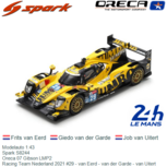 Modelauto 1:43 | Spark S8244 | Oreca 07 Gibson LMP2 | Racing Team Nederland 2021 #29 - van Eerd - van der Garde - van Uitert Modelauto 1:43 | Spark S8244 | Oreca 07 Gibson LMP2 | Racing Team Nederland 2021 #29 - van Eerd - van der Garde - van Uitert
