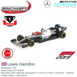 Modelauto 1:43 | Minichamps 417190644 | Mercedes AMG Petronas Motorsport F1 W10 EQ Power+ 2019 #44 - Hamilton Modelauto 1:43 | Minichamps 417190644 | Mercedes AMG Petronas Motorsport F1 W10 EQ Power+ 2019 #44 - Hamilton