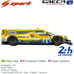 Modelauto 1:43 | Spark S8617 | Oreca 07 Gibson | Team Penske 2022 #5 - Nasr - Collard - Cameron Modelauto 1:43 | Spark S8617 | Oreca 07 Gibson | Team Penske 2022 #5 - Nasr - Collard - Cameron