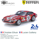 Modelauto 1:18 | Top Marques Collectibles TOP114F | Ferrari 365 GTB/4 Daytona | N.A.R.T. 1974 #56 France / Le Mans 24 Hours Modelauto 1:18 | Top Marques Collectibles TOP114F | Ferrari 365 GTB/4 Daytona | N.A.R.T. 1974 #56 France / Le Mans 24 Hours