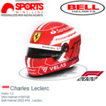 Helm 1:2 | Mini Helmet 4100158 | Bell Helmet 2022 #16 - Leclerc Helm 1:2 | Mini Helmet 4100158 | Bell Helmet 2022 #16 - Leclerc