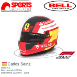 Helm 1:2 | Mini Helmet 4100184 | Bell Helmet 2022 #55 - Sainz Helm 1:2 | Mini Helmet 4100184 | Bell Helmet 2022 #55 - Sainz
