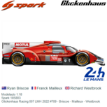 Modelauto 1:18 | Spark 18S803 | Glickenhaus Racing 007 LMH 2022 #709 - Briscoe - Mailleux - Westbrook Modelauto 1:18 | Spark 18S803 | Glickenhaus Racing 007 LMH 2022 #709 - Briscoe - Mailleux - Westbrook