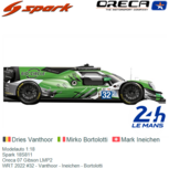Modelauto 1:18 | Spark 18S811 | Oreca 07 Gibson LMP2 | WRT 2022 #32 - Vanthoor - Ineichen - Bortolotti Modelauto 1:18 | Spark 18S811 | Oreca 07 Gibson LMP2 | WRT 2022 #32 - Vanthoor - Ineichen - Bortolotti