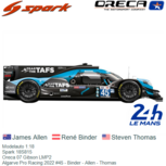 Modelauto 1:18 | Spark 18S815 | Oreca 07 Gibson LMP2 | Algarve Pro Racing 2022 #45 - Binder - Allen - Thomas Modelauto 1:18 | Spark 18S815 | Oreca 07 Gibson LMP2 | Algarve Pro Racing 2022 #45 - Binder - Allen - Thomas
