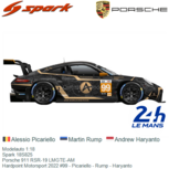Modelauto 1:18 | Spark 18S825 | Porsche 911 RSR-19 LMGTE-AM | Hardpoint Motorsport 2022 #99 - Picariello - Rump - Haryanto Modelauto 1:18 | Spark 18S825 | Porsche 911 RSR-19 LMGTE-AM | Hardpoint Motorsport 2022 #99 - Picariello - Rump - Haryanto