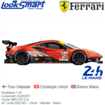 Modelauto 1:43 | Looksmart LSLM2221 | Ferrari 488 GTE Evo | AF Corse 2022 #21 - Christoph Ulrich Modelauto 1:43 | Looksmart LSLM2221 | Ferrari 488 GTE Evo | AF Corse 2022 #21 - Christoph Ulrich