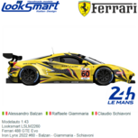 Modelauto 1:43 | Looksmart LSLM2260 | Ferrari 488 GTE Evo | Iron Lynx 2022 #60 - Alessandro Balzan Modelauto 1:43 | Looksmart LSLM2260 | Ferrari 488 GTE Evo | Iron Lynx 2022 #60 - Alessandro Balzan