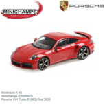 Modelauto 1:43 | Minichamps 410069475 | Porsche 911 Turbo S (992) Red 2020 Modelauto 1:43 | Minichamps 410069475 | Porsche 911 Turbo S (992) Red 2020