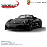 Modelauto 1:43 | Minichamps 410061134 | Porsche 911 Speedster Black 2019 Modelauto 1:43 | Minichamps 410061134 | Porsche 911 Speedster Black 2019