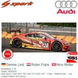 Modelauto 1:18 | Spark 18SB033 | Audi R8 LMS GT3 | Audi Sport Team WRT 2021 #37 Belgium / Spa-Francorchamps / 24 Hours Modelauto 1:18 | Spark 18SB033 | Audi R8 LMS GT3 | Audi Sport Team WRT 2021 #37 Belgium / Spa-Francorchamps / 24 Hours