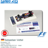 Modelauto 1:43 | Tameo TMB011 | RBR Renault RB8 RBR 2012 #1 Modelauto 1:43 | Tameo TMB011 | RBR Renault RB8 RBR 2012 #1