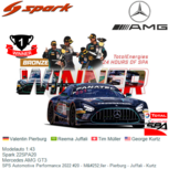 Modelauto 1:43 | Spark 22SPA20 | Mercedes AMG GT3 | SPS Automotive Performance 2022 #20 - Müller - Pierburg - Juffali - Kurtz Modelauto 1:43 | Spark 22SPA20 | Mercedes AMG GT3 | SPS Automotive Performance 2022 #20 - Müller - Pierburg - Juffali - Kurtz