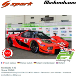 Modelauto 1:43 | Spark SG848 | Glickenhaus Racing SCG 004c 2022 #706 - Mutsch - Fernandez-Laser - Mailleux - Westbrook Modelauto 1:43 | Spark SG848 | Glickenhaus Racing SCG 004c 2022 #706 - Mutsch - Fernandez-Laser - Mailleux - Westbrook