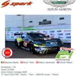 Modelauto 1:43 | Spark SG864 | Aston Martin Vantage AMR | TF Sport 2022 #90 - Martin - Thiim - Sørensen - Pittard Modelauto 1:43 | Spark SG864 | Aston Martin Vantage AMR | TF Sport 2022 #90 - Martin - Thiim - Sørensen - Pittard