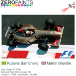 | Zero Paints ZP-1198 | Airbrush Paint 60ml Jordan 196 | Jordan F1 1996 - Barrichello - Brundle | Zero Paints ZP-1198 | Airbrush Paint 60ml Jordan 196 | Jordan F1 1996 - Barrichello - Brundle