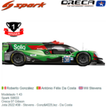 Modelauto 1:43 | Spark S8633 | Oreca 07 Gibson | Jota 2022 #38 - Stevens - González - Da Costa Modelauto 1:43 | Spark S8633 | Oreca 07 Gibson | Jota 2022 #38 - Stevens - González - Da Costa