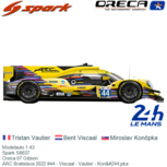 Modelauto 1:43 | Spark S8637 | Oreca 07 Gibson | ARC Bratislava 2022 #44 - Viscaal - Vautier - Konôpka Modelauto 1:43 | Spark S8637 | Oreca 07 Gibson | ARC Bratislava 2022 #44 - Viscaal - Vautier - Konôpka