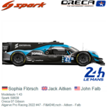Modelauto 1:43 | Spark S8639 | Oreca 07 Gibson | Algarve Pro Racing 2022 #47 - Flörsch - Aitken - Falb Modelauto 1:43 | Spark S8639 | Oreca 07 Gibson | Algarve Pro Racing 2022 #47 - Flörsch - Aitken - Falb