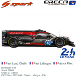 Modelauto 1:43 | Spark S8640 | Oreca 07 Gibson | IDEC Sport 2022 #48 - Chatin - Lafargue - Pilet Modelauto 1:43 | Spark S8640 | Oreca 07 Gibson | IDEC Sport 2022 #48 - Chatin - Lafargue - Pilet