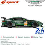 Modelauto 1:43 | Spark S8657 | Aston Martin Vantage AMR | D`Station Racing 2022 #777 - Fagg - Fujii - Hoshino Modelauto 1:43 | Spark S8657 | Aston Martin Vantage AMR | D`Station Racing 2022 #777 - Fagg - Fujii - Hoshino