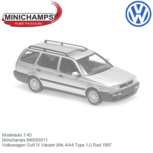 Modelauto 1:43 | Minichamps 940055511 | Volkswagen Golf IV Variant (Mk.4/A4 Type 1J) Red 1997 Modelauto 1:43 | Minichamps 940055511 | Volkswagen Golf IV Variant (Mk.4/A4 Type 1J) Red 1997